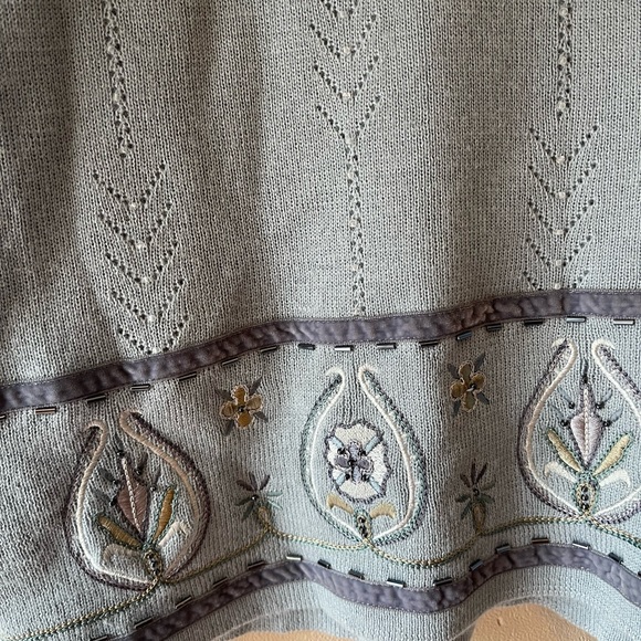 Vintage Napa Valley Beaded Embroidered Wool Sweater Vest Size Large - Picture 9 of 11